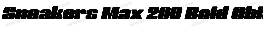 Sneakers Max 200 Bold Oblique字体转换